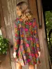 Stevie Knit Mini Dress - Rainbow Garden sold by NATURAL LIFE