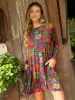Stevie Knit Mini Dress - Rainbow Garden sold by NATURAL LIFE