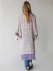 Camila Kimono - Purple Fan Floral sold by NATURAL LIFE
