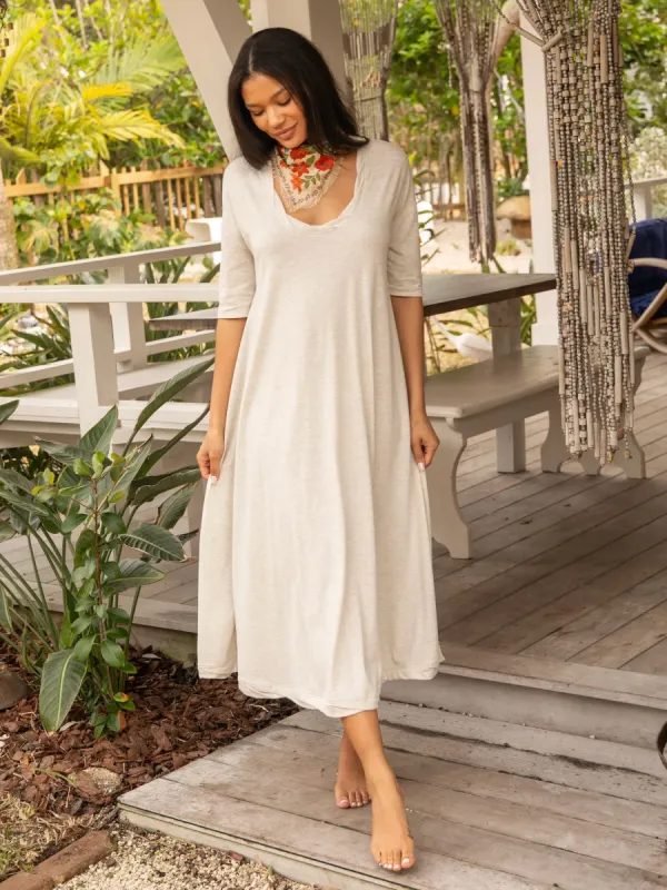 All Day Tee Dress - Oatmeal sold by NATURAL LIFE