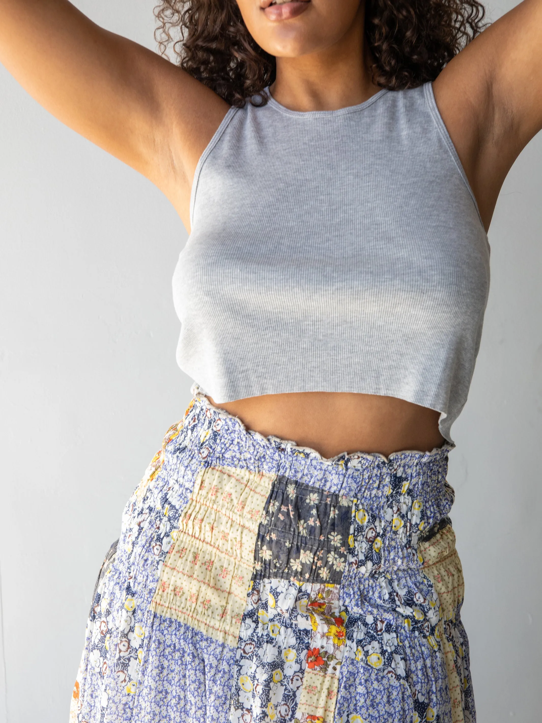 Laurel Convertible Maxi Skirt - Blue Yellow Patchwork sold by NATURAL LIFE product image thumbnail 5