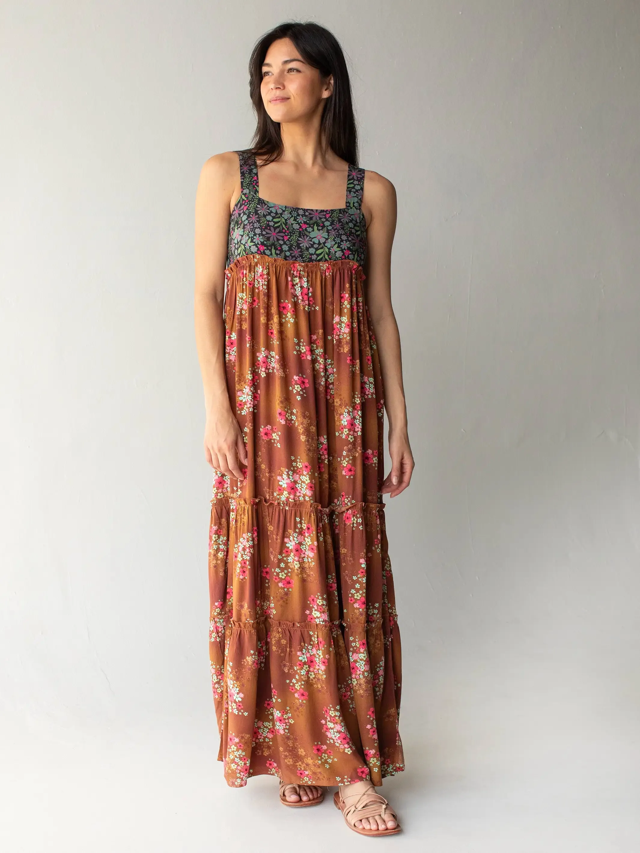 Eliza Maxi Dress - Indigo Chestnut Floral sold by NATURAL LIFE product image thumbnail 5