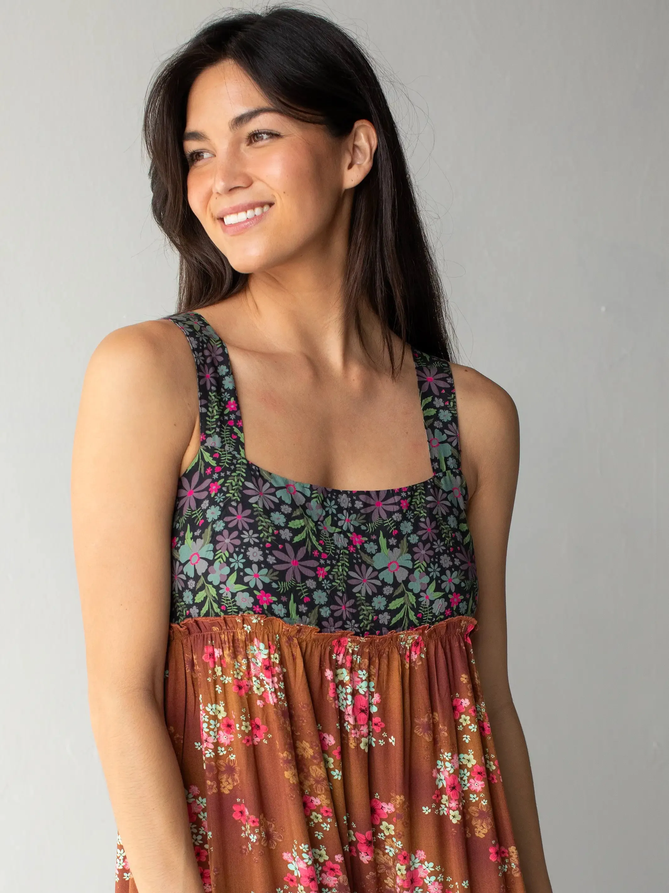 Eliza Maxi Dress - Indigo Chestnut Floral sold by NATURAL LIFE product image thumbnail 2