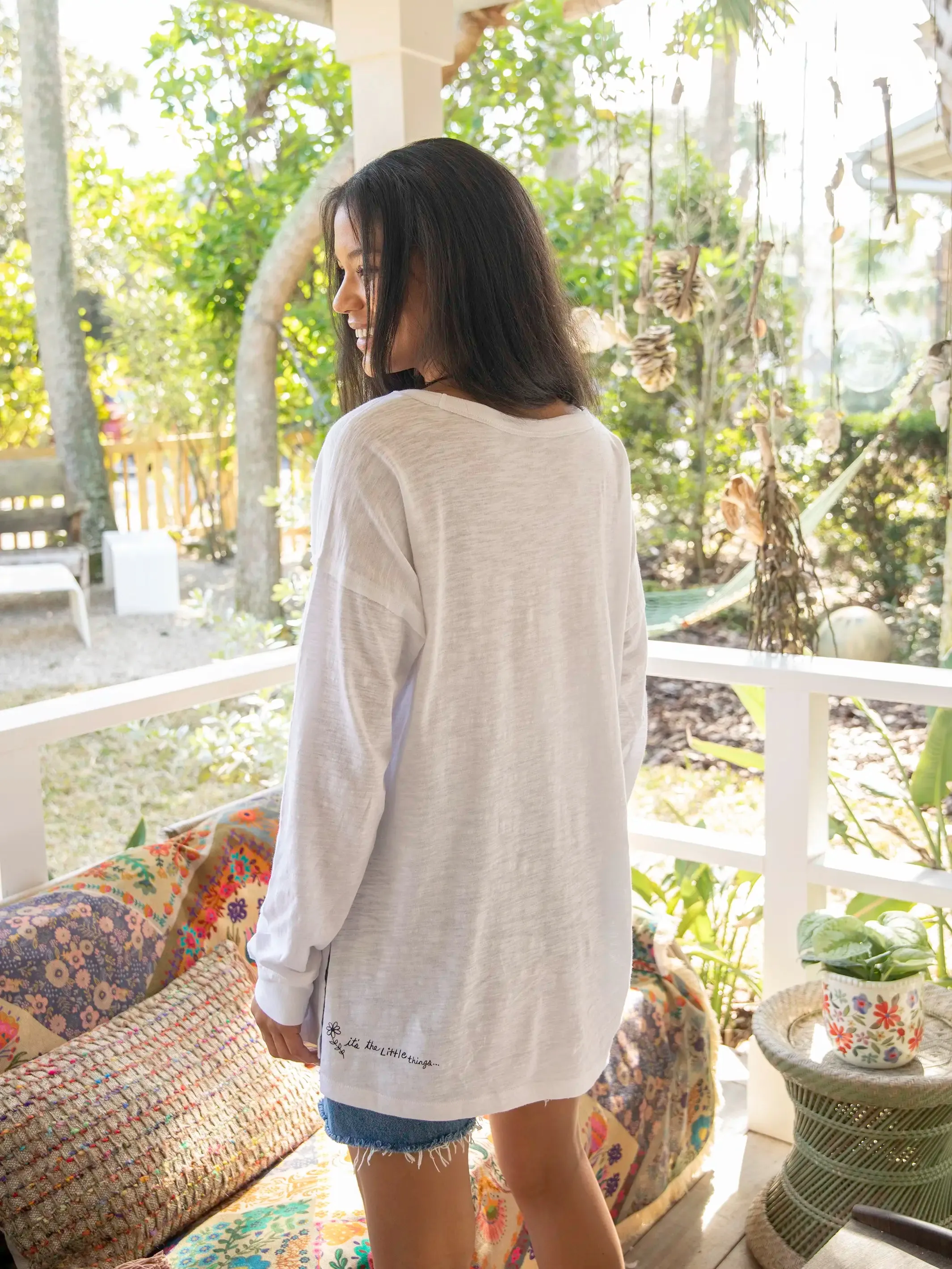 Cotton Doodle Tee - White sold by NATURAL LIFE product image thumbnail 3