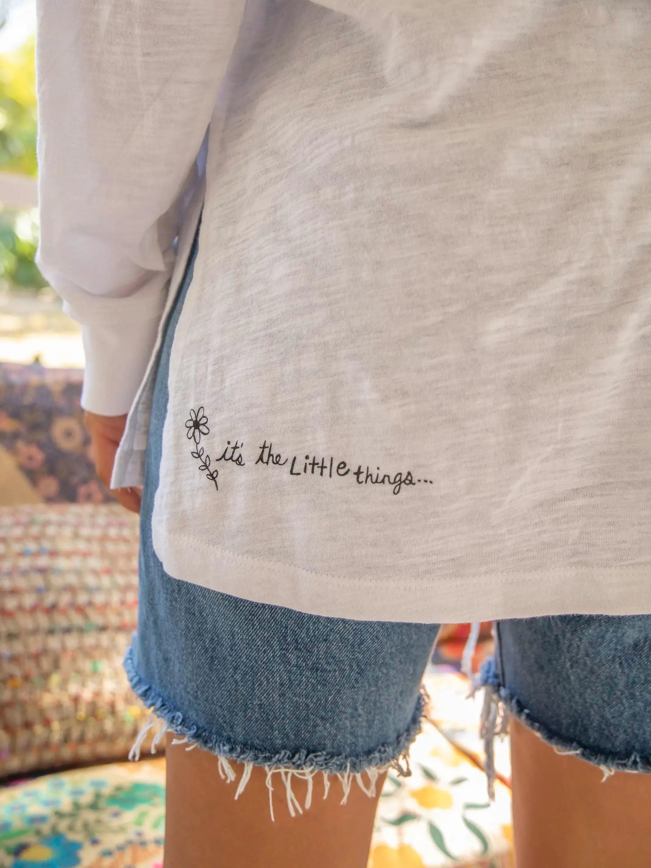 Cotton Doodle Tee - White sold by NATURAL LIFE product image thumbnail 2