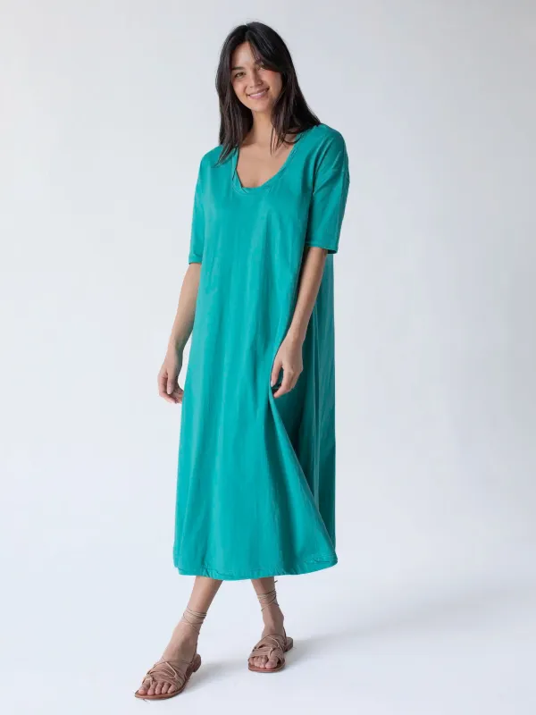All Day Tee Dress - Teal Cotton sold by NATURAL LIFE