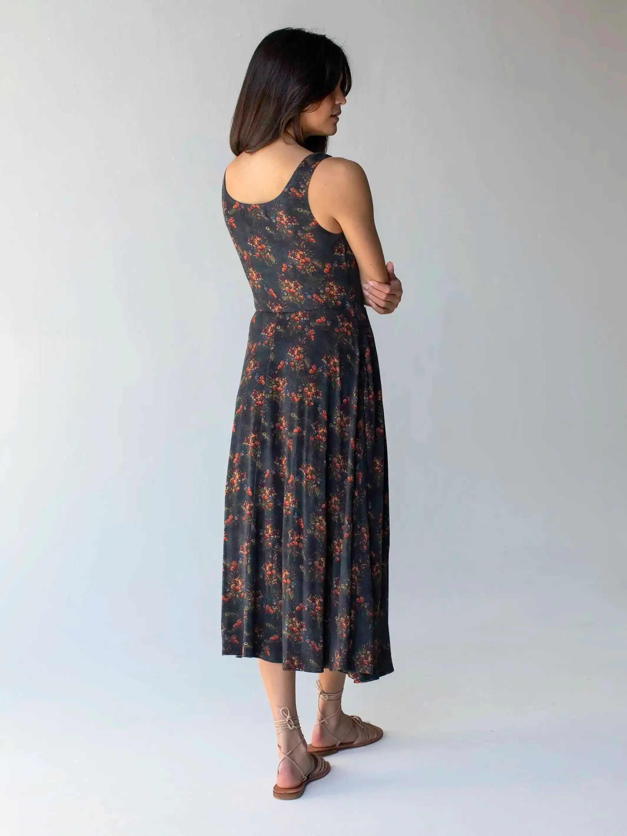 Opal Ballet Midi Dress - Navy Red Feathers sold by NATURAL LIFE product image thumbnail 3