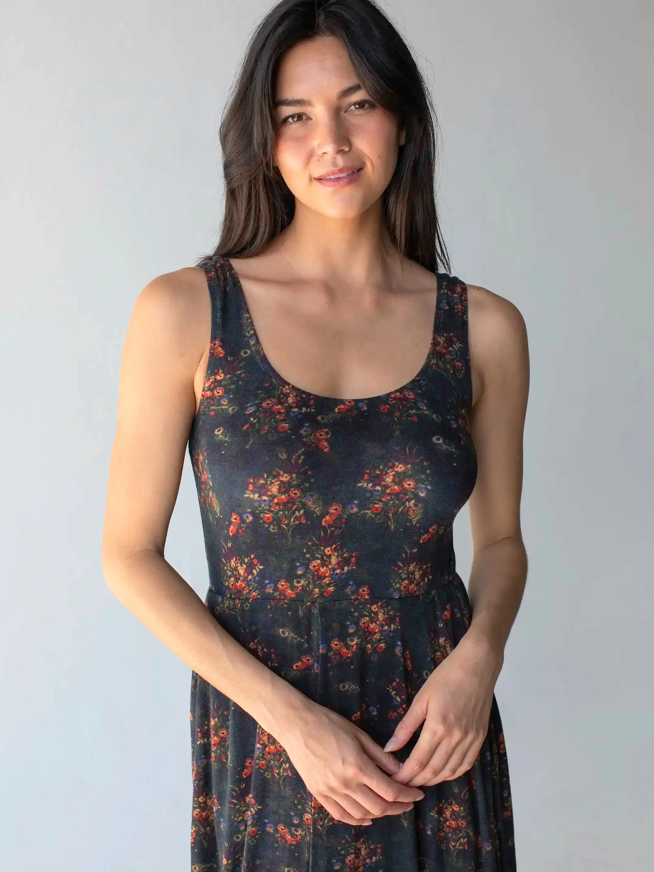 Opal Ballet Midi Dress - Navy Red Feathers sold by NATURAL LIFE product image thumbnail 2