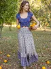 Devon "ButterSoft" Short Sleeve Top - Navy Medallions sold by NATURAL LIFE