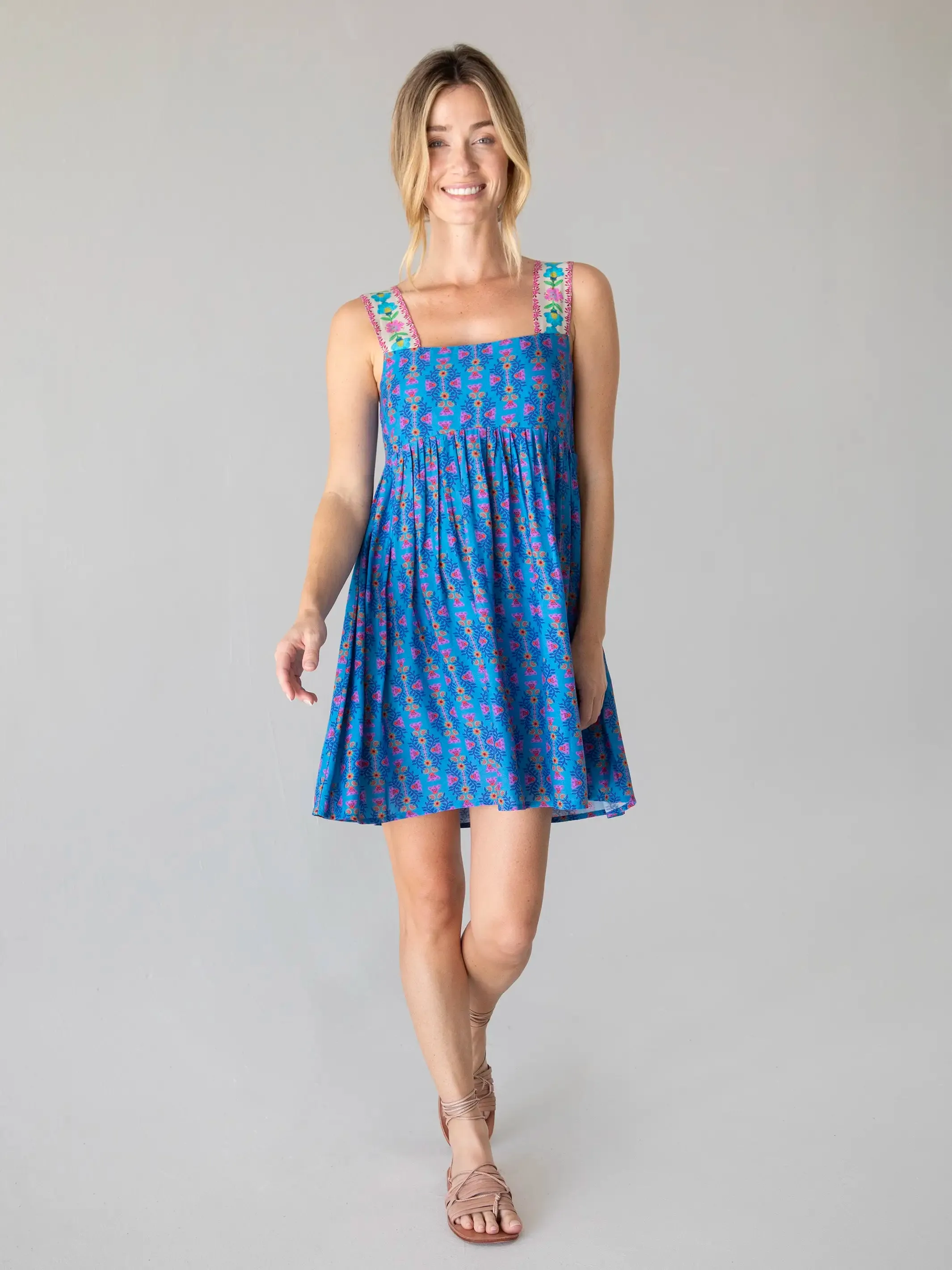 Tricia Mini Dress - Medallion Diamond Vines sold by NATURAL LIFE product image thumbnail 2