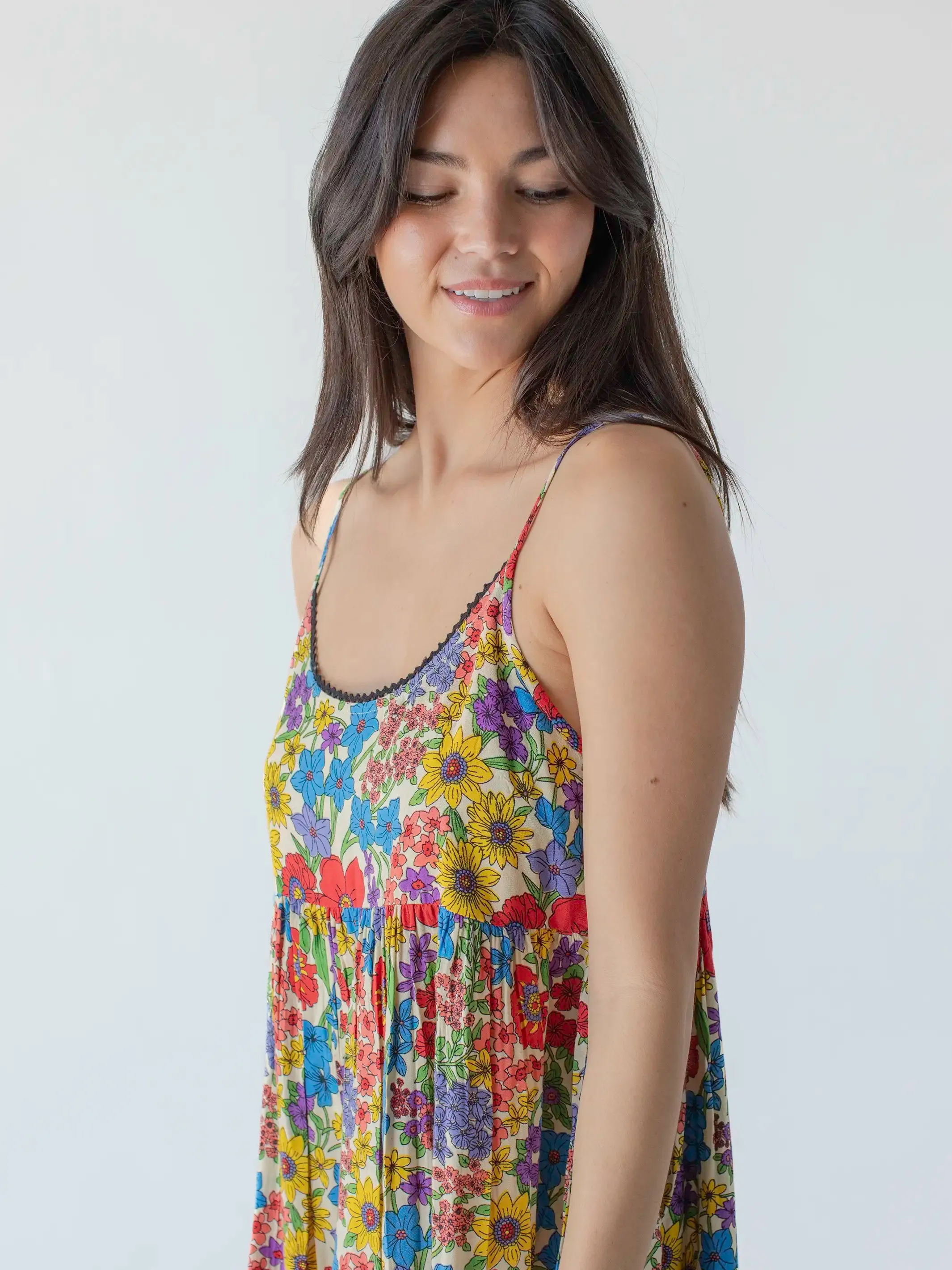 Gigi Mini Dress - Multicolored Calico Floral sold by NATURAL LIFE product image thumbnail 4