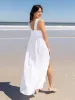 Tricia Maxi Dress - White Cotton Gauze sold by NATURAL LIFE
