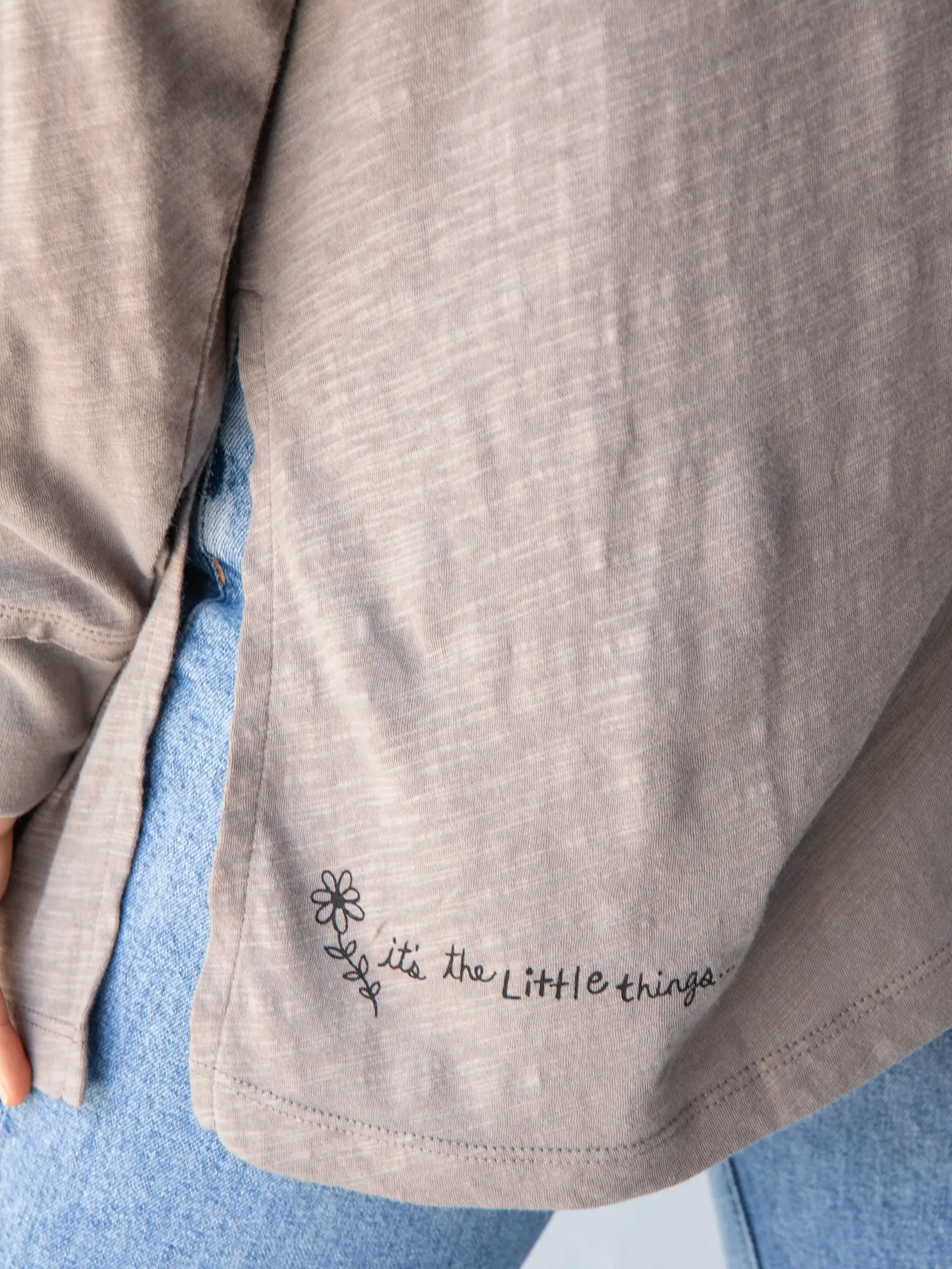 Oversized Cotton Doodle Tee - Ash sold by NATURAL LIFE product image thumbnail 3