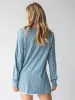 Oversized Cotton Doodle Tee - Light Blue sold by NATURAL LIFE