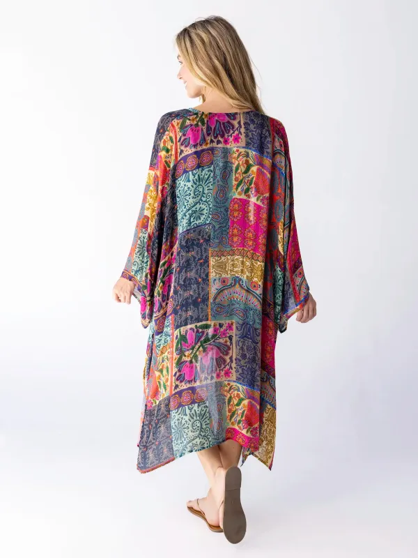 Sierra Duster - Dark Square Patchwork sold by NATURAL LIFE