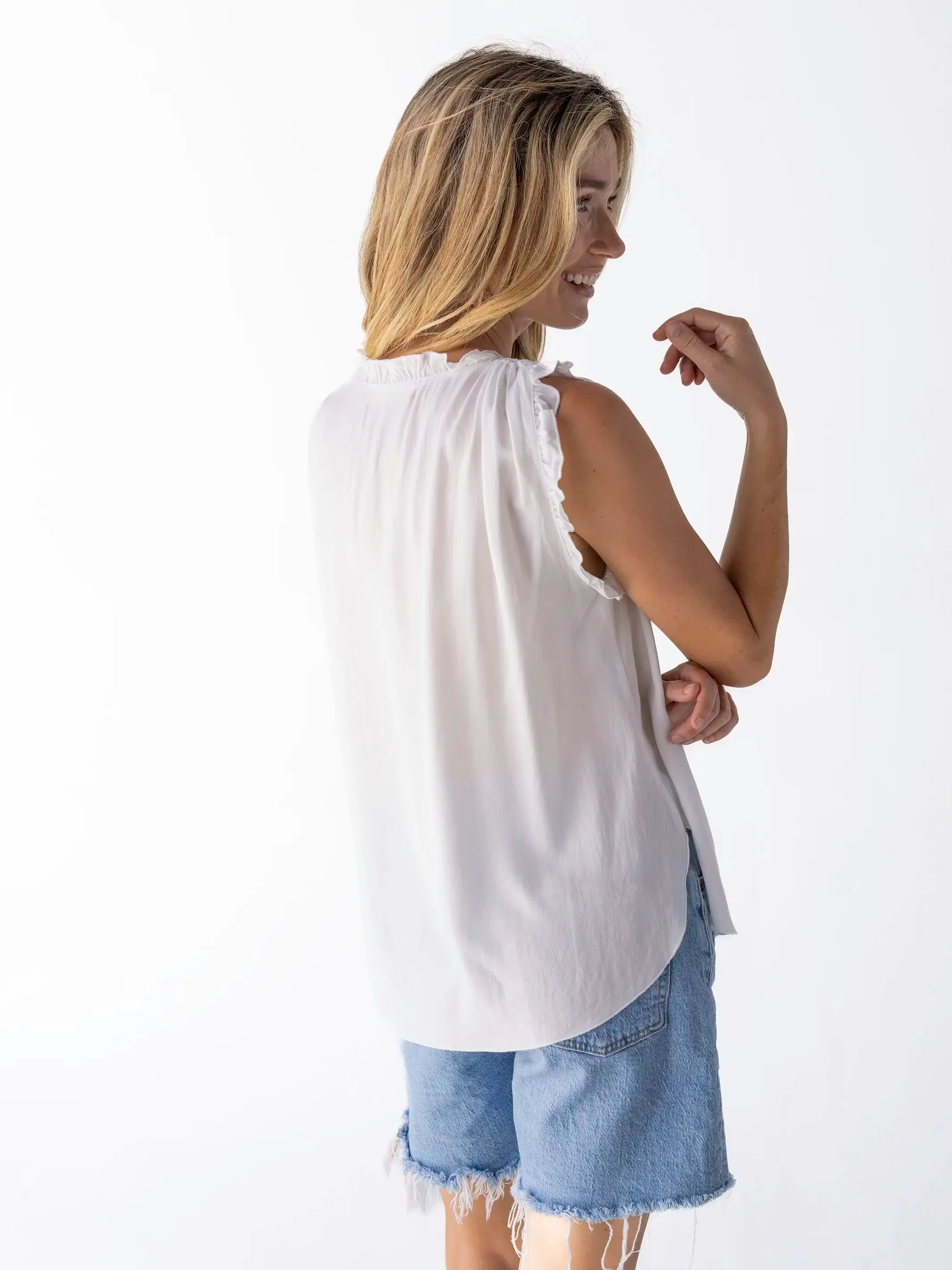 Ramona Sleeveless Top - White sold by NATURAL LIFE product image thumbnail 2