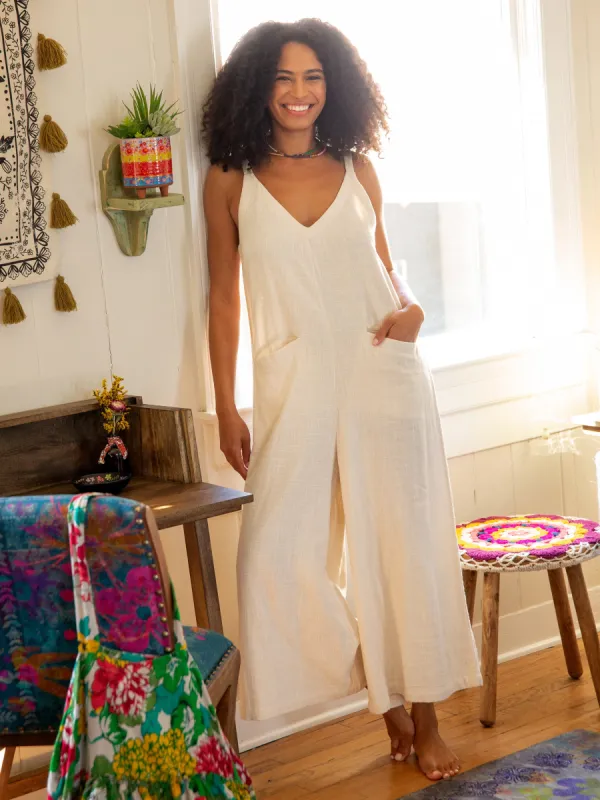 Chelsea Cotton Jumpsuit - Ivory sold by NATURAL LIFE