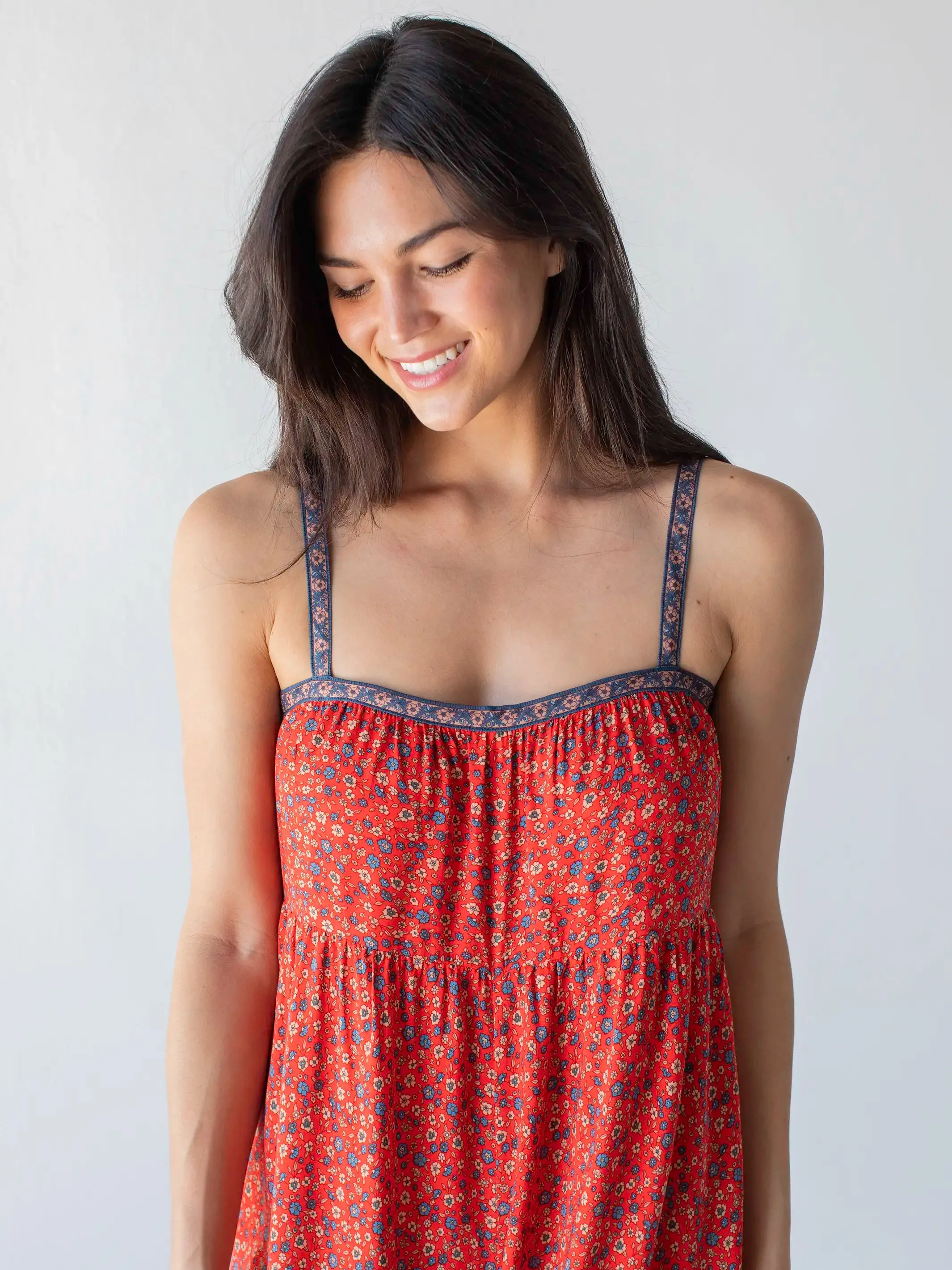 Stephanie Jumpsuit - Red Floral Border sold by NATURAL LIFE product image thumbnail 2