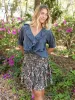 Malia Mini Skirt - Green Floral Vines sold by NATURAL LIFE