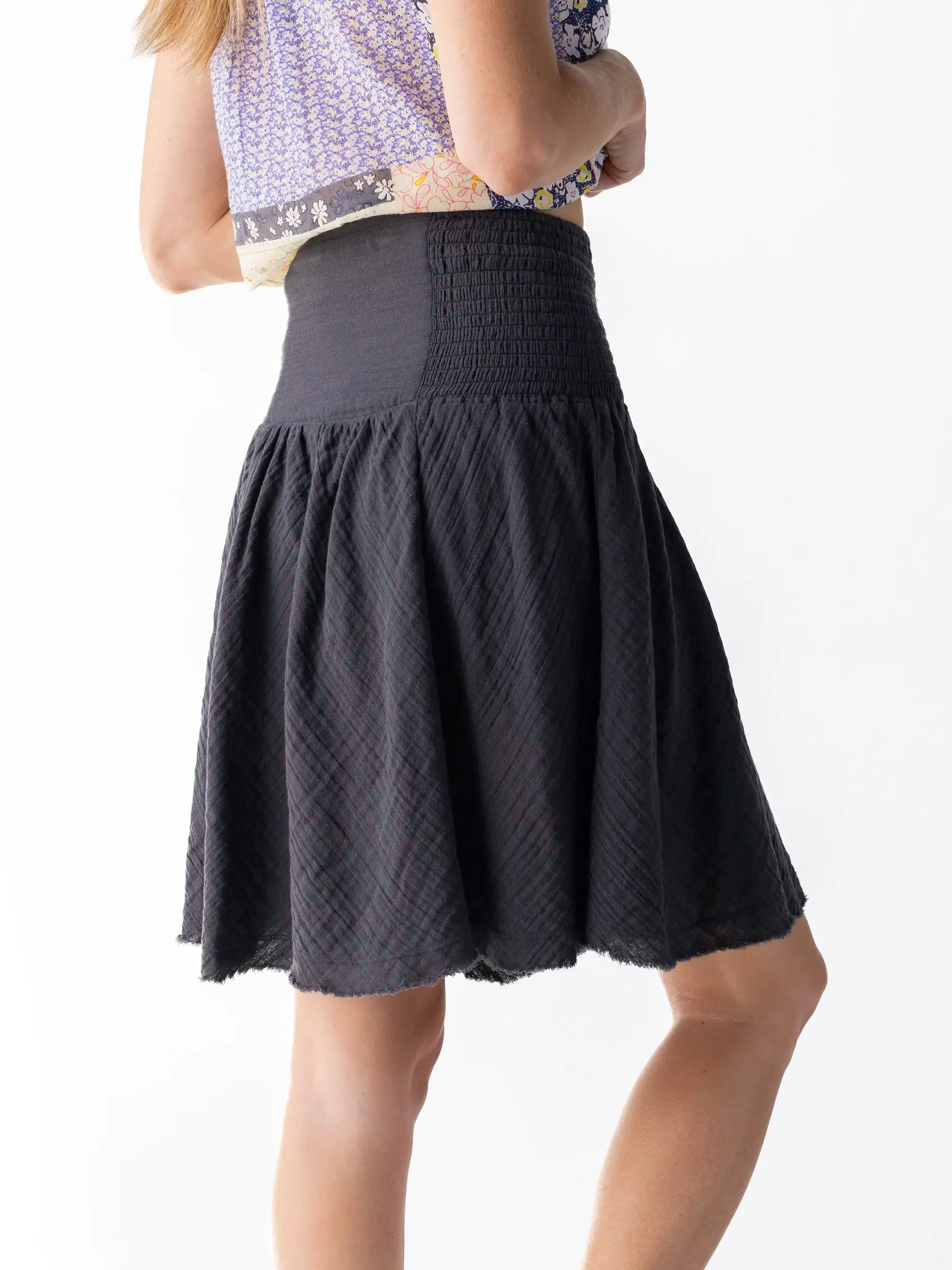 Malia Mini Skirt - Charcoal Cotton sold by NATURAL LIFE product image thumbnail 3
