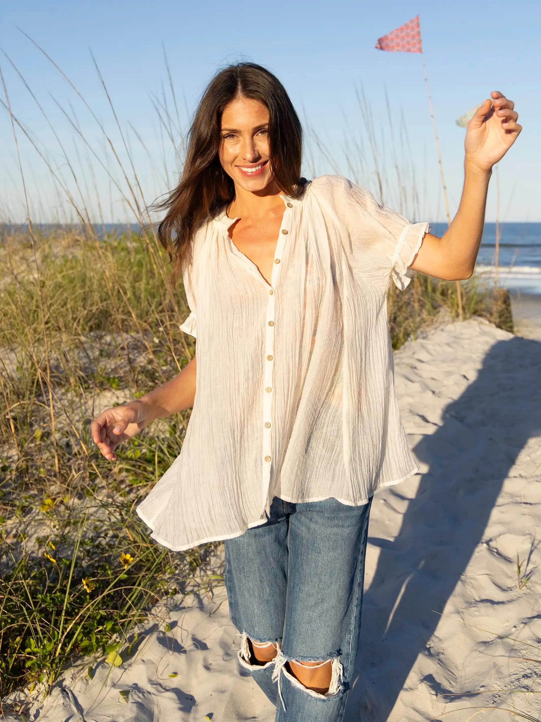 Sweetest Swing Top - Cream sold by NATURAL LIFE