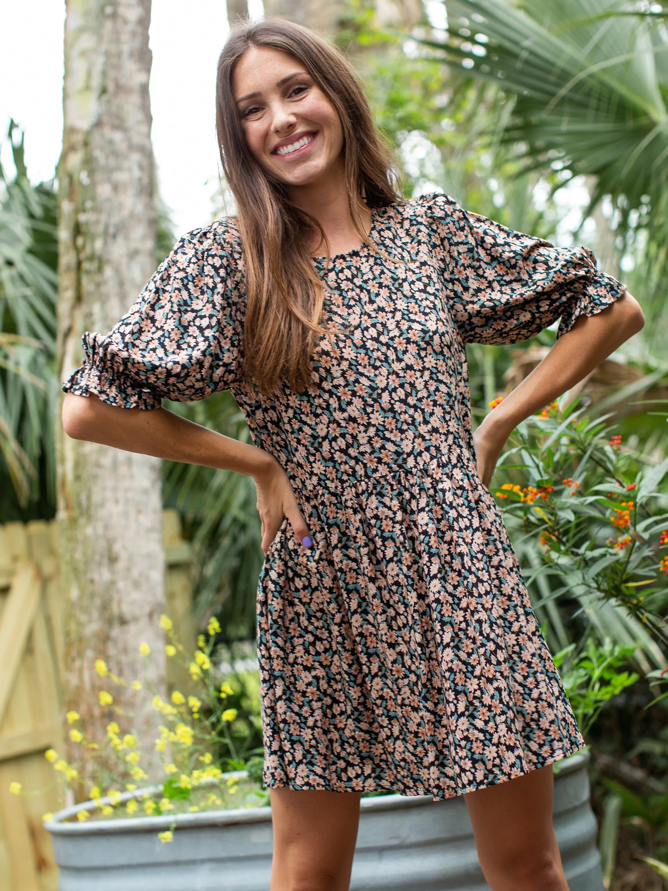Blaire Mini Dress - Autumn Blossoms sold by NATURAL LIFE product image thumbnail 2