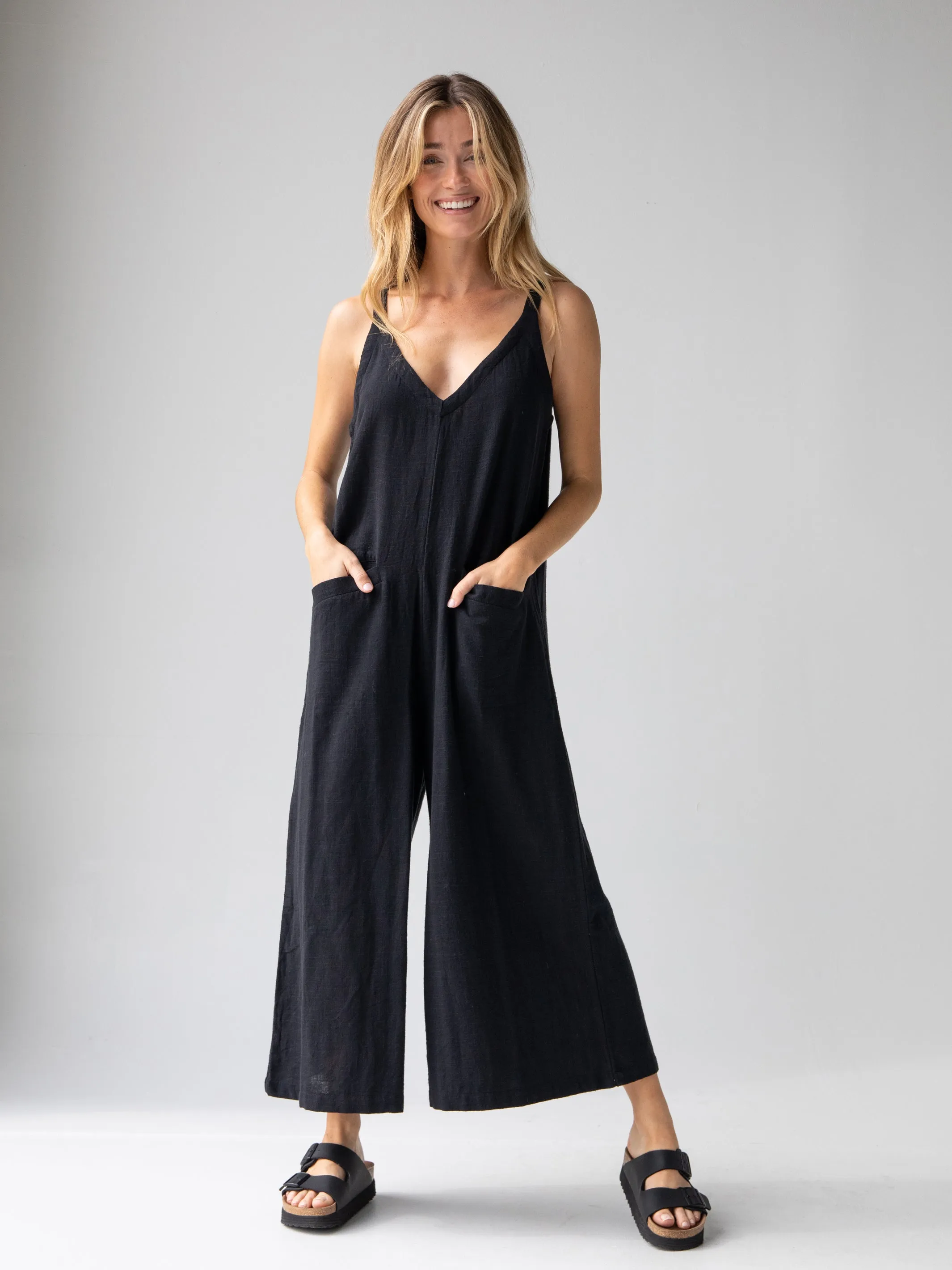 Chelsea Jumpsuit - Black Cotton sold by NATURAL LIFE
