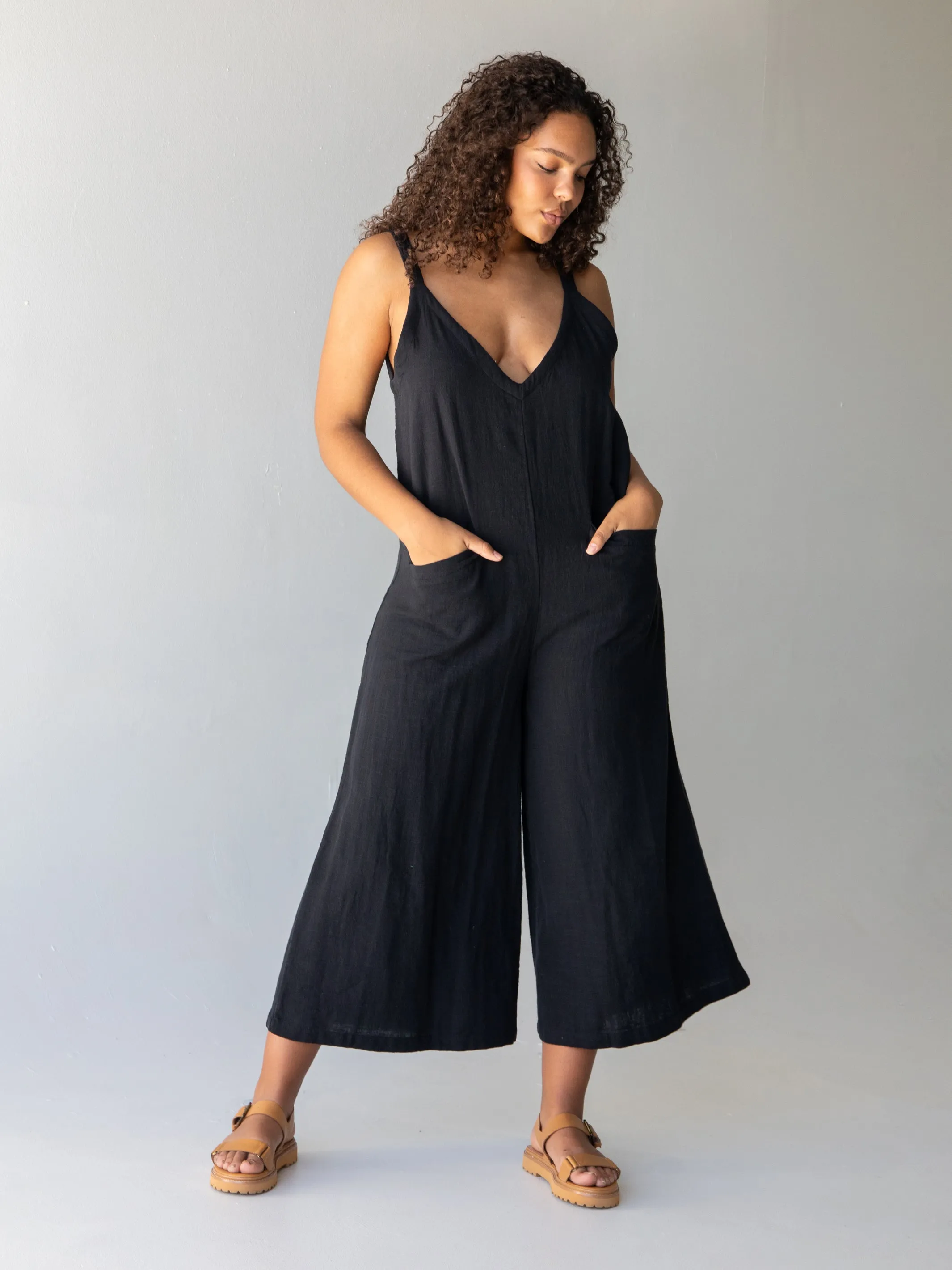 Chelsea Jumpsuit - Black Cotton sold by NATURAL LIFE product image thumbnail 4