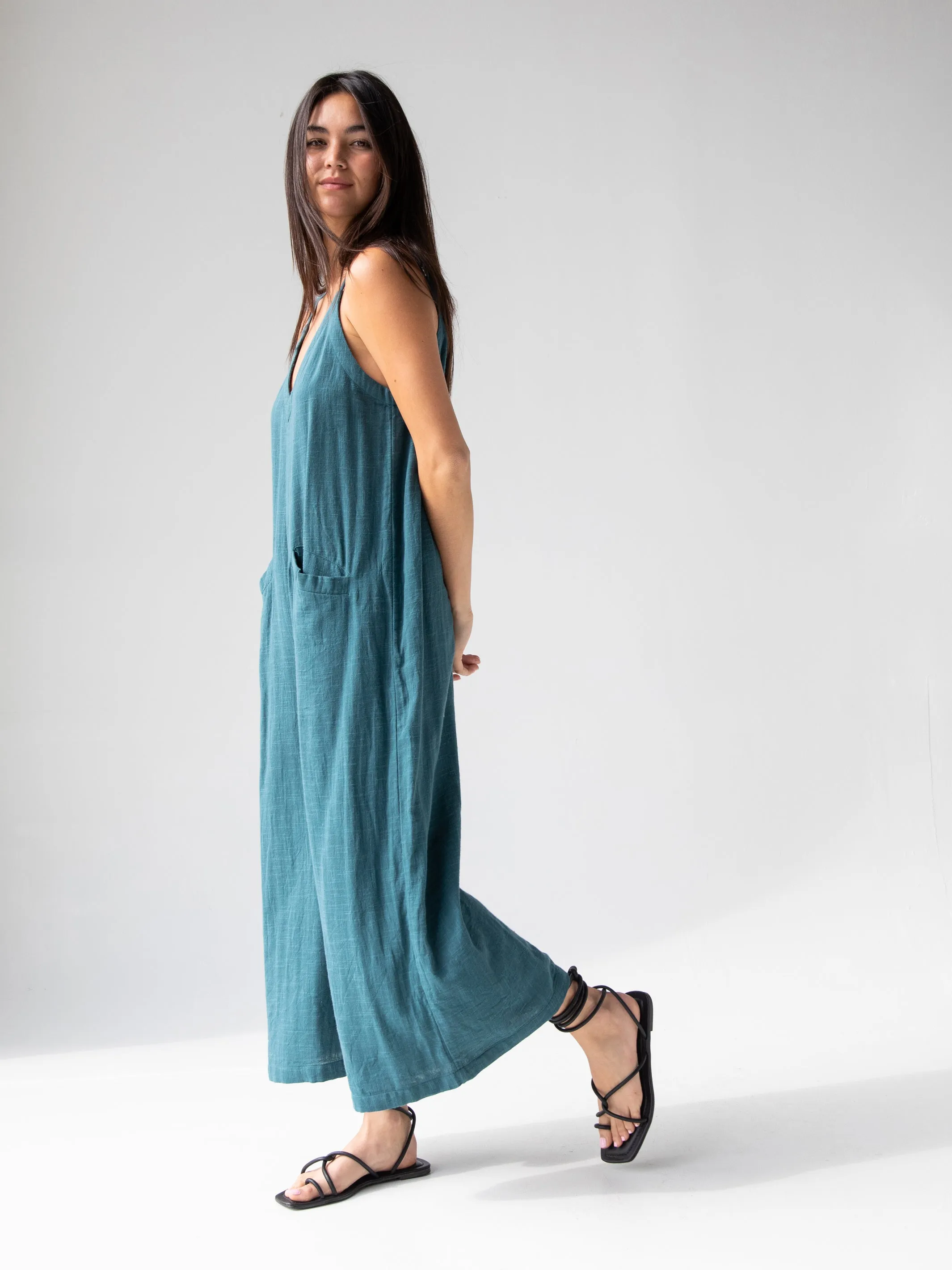 Chelsea Jumpsuit - Teal Cotton sold by NATURAL LIFE product image thumbnail 4