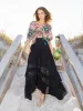 Elisa Ruffle Tie Top - Multicolored Flung Floral sold by NATURAL LIFE