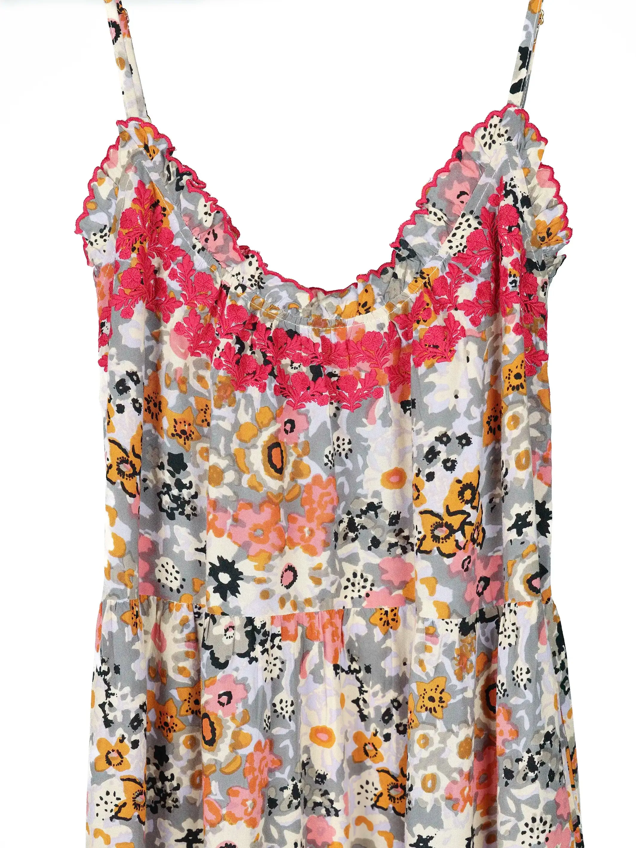 Harley Embroidered Midi Dress - Grey Garden sold by NATURAL LIFE product image thumbnail 2