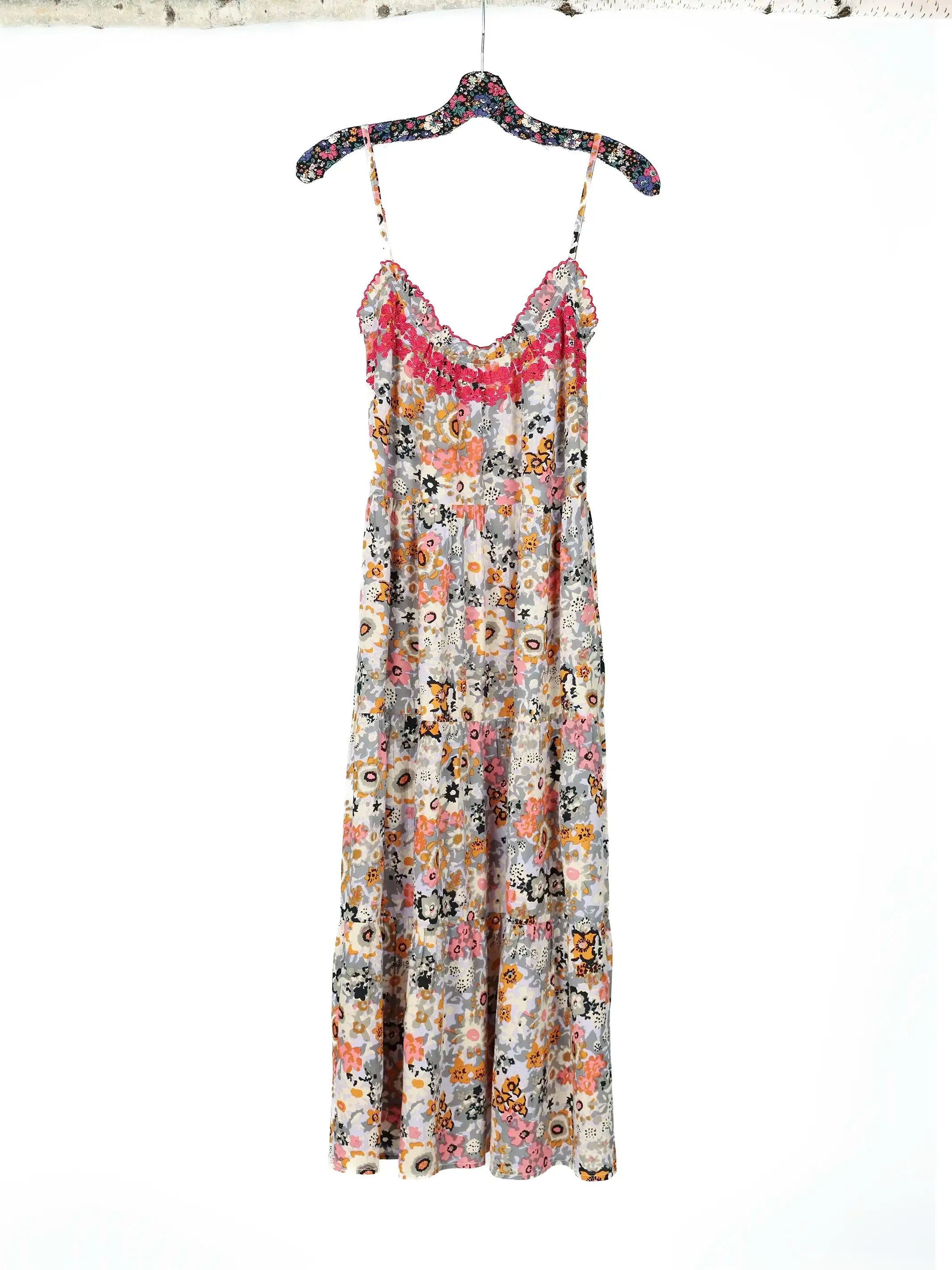 Harley Embroidered Midi Dress - Grey Garden sold by NATURAL LIFE