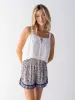 Get Up & Go Ruffle Shorts - Purple Fan Floral sold by NATURAL LIFE