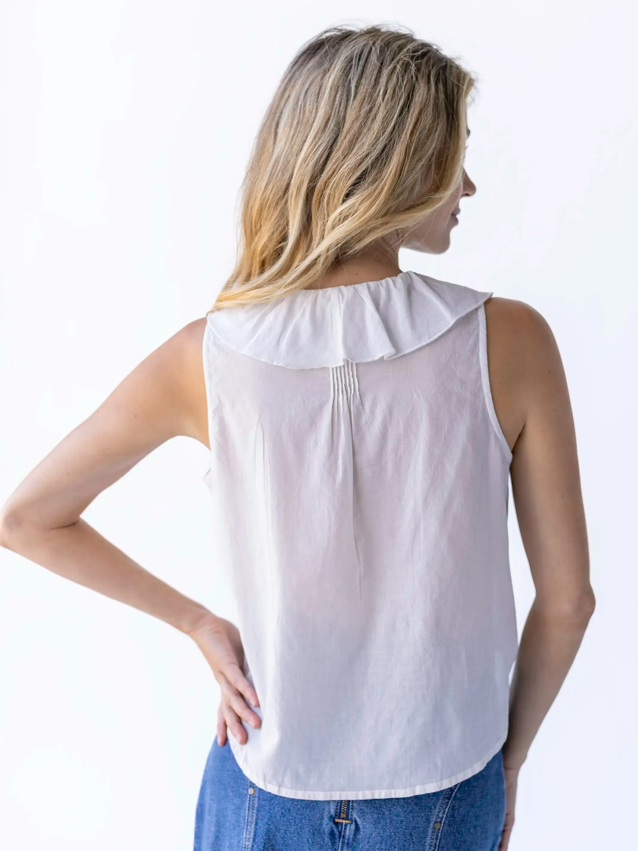 My Favorite Sleeveless Cotton Top - White sold by NATURAL LIFE product image thumbnail 2
