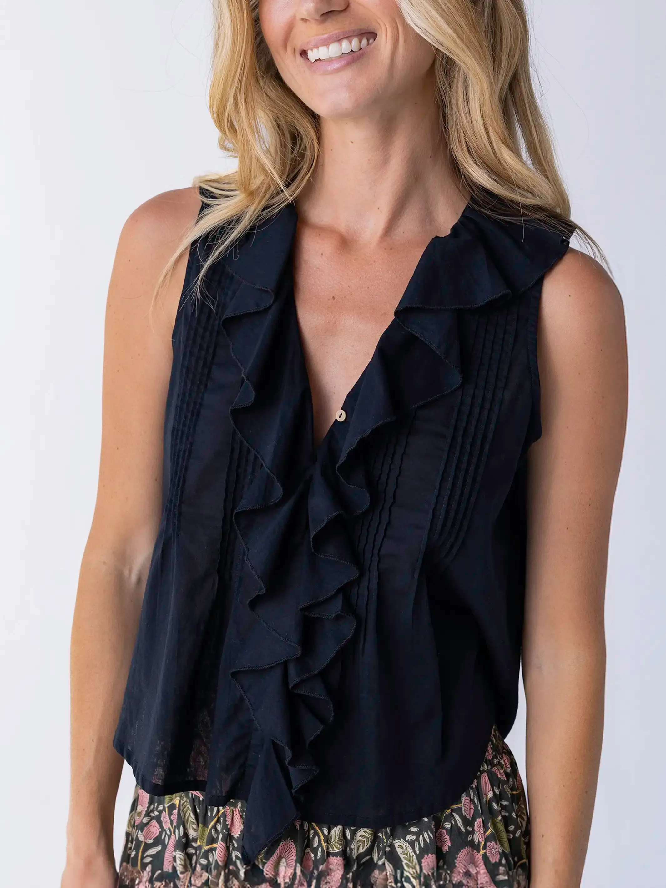 My Favorite Sleeveless Cotton Top - Black sold by NATURAL LIFE