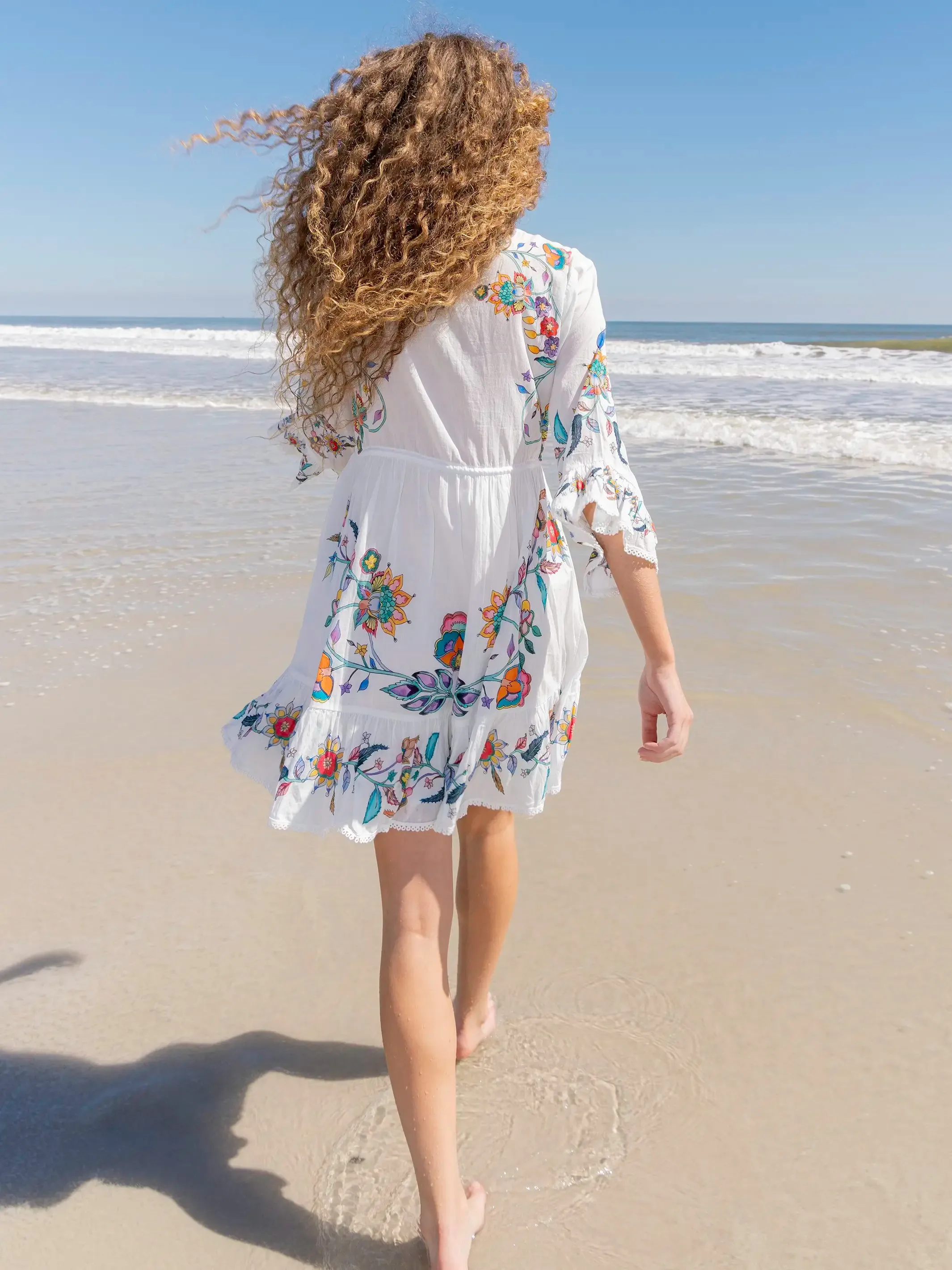 Capri Cotton Mini Dress - White sold by NATURAL LIFE product image thumbnail 2