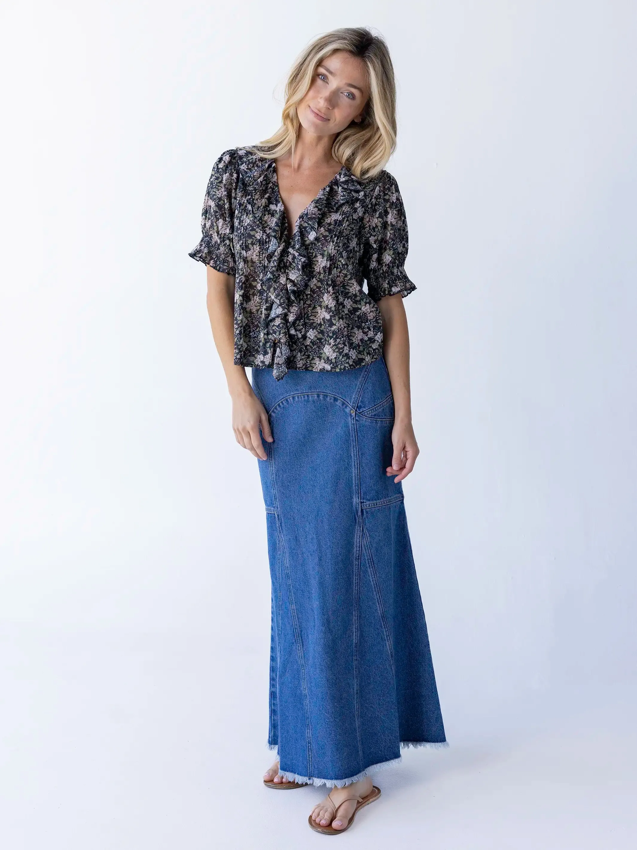 My Favorite Cotton Top - Black Flung Floral sold by NATURAL LIFE product image thumbnail 4