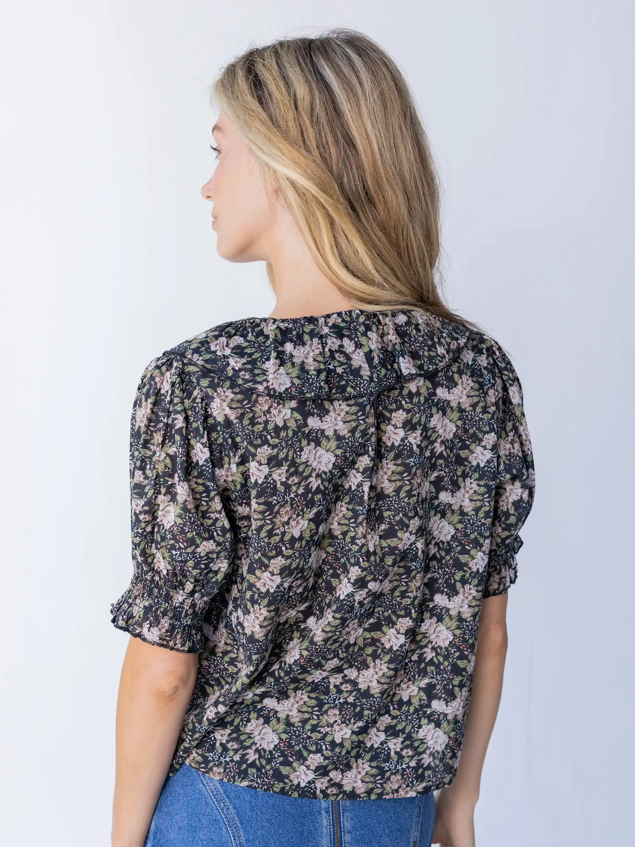 My Favorite Cotton Top - Black Flung Floral sold by NATURAL LIFE product image thumbnail 3