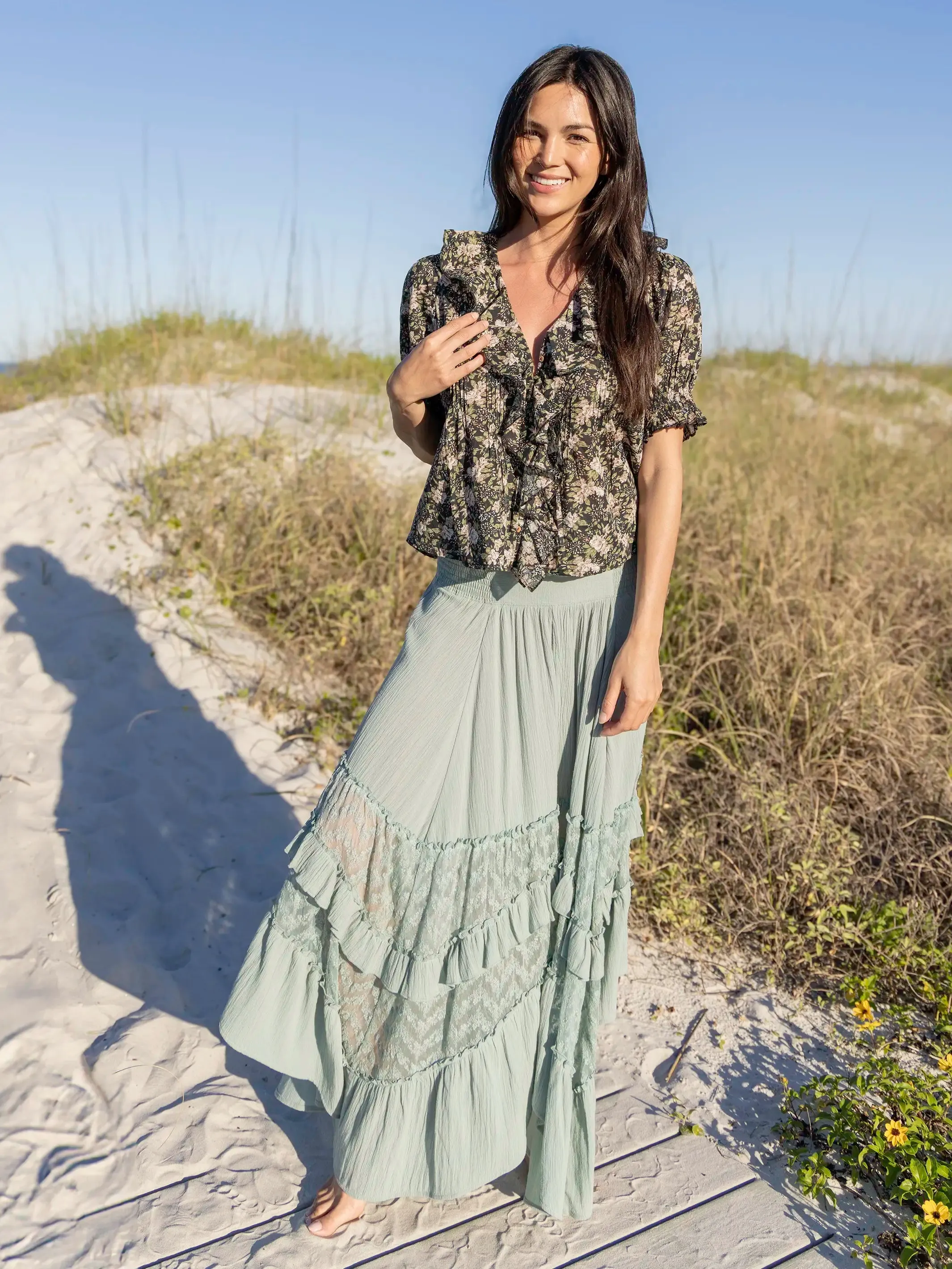 My Favorite Cotton Top - Black Flung Floral sold by NATURAL LIFE product image thumbnail 5