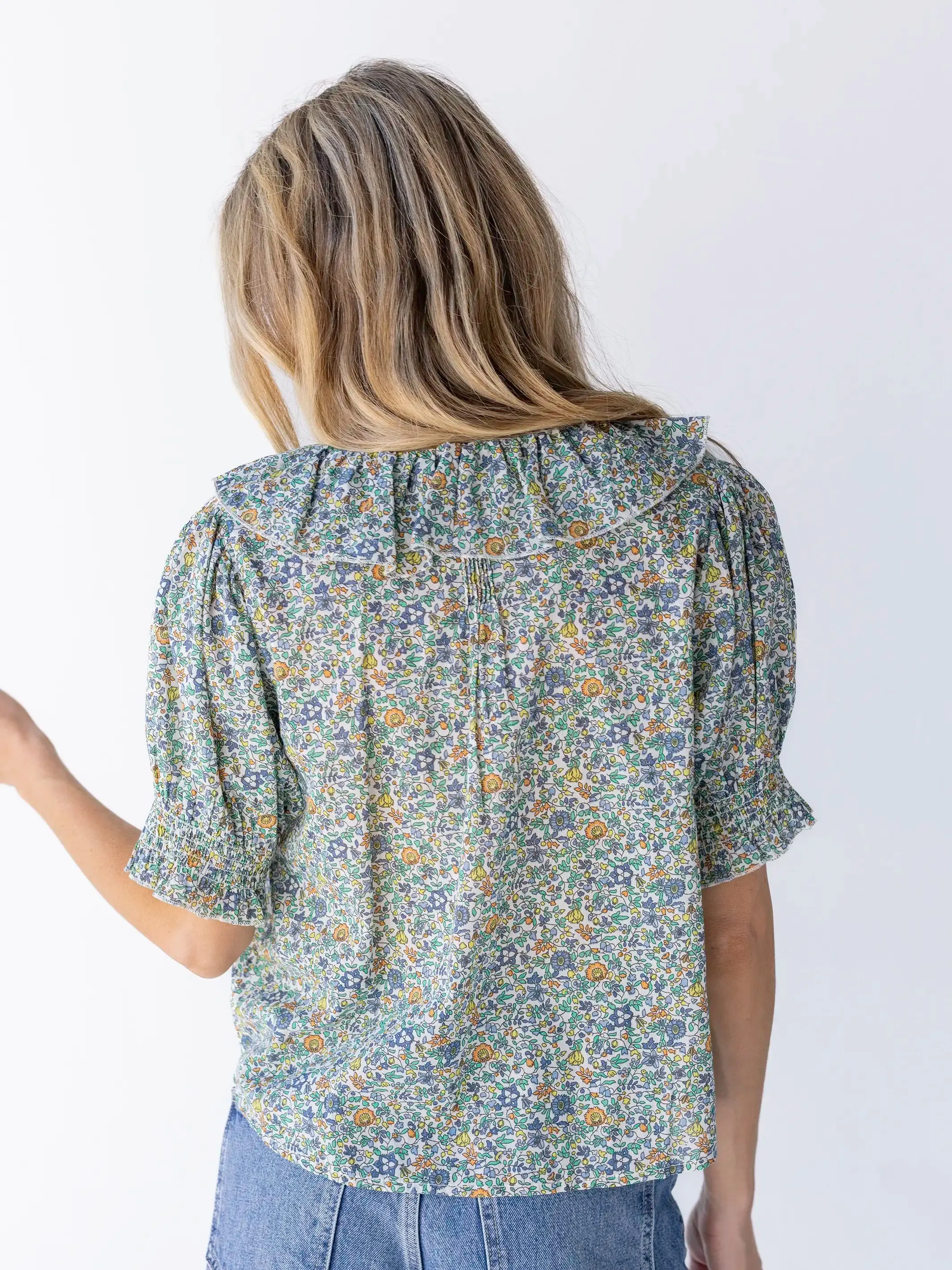My Favorite Cotton Top - Blue Floral sold by NATURAL LIFE product image thumbnail 3