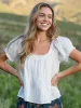 Sweet Nothings Embroidered Cotton Top - White sold by NATURAL LIFE