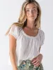 Sweet Nothings Embroidered Cotton Top - White sold by NATURAL LIFE