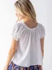 Sweet Nothings Embroidered Cotton Top - White sold by NATURAL LIFE