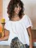 Sweet Nothings Embroidered Cotton Top - White sold by NATURAL LIFE