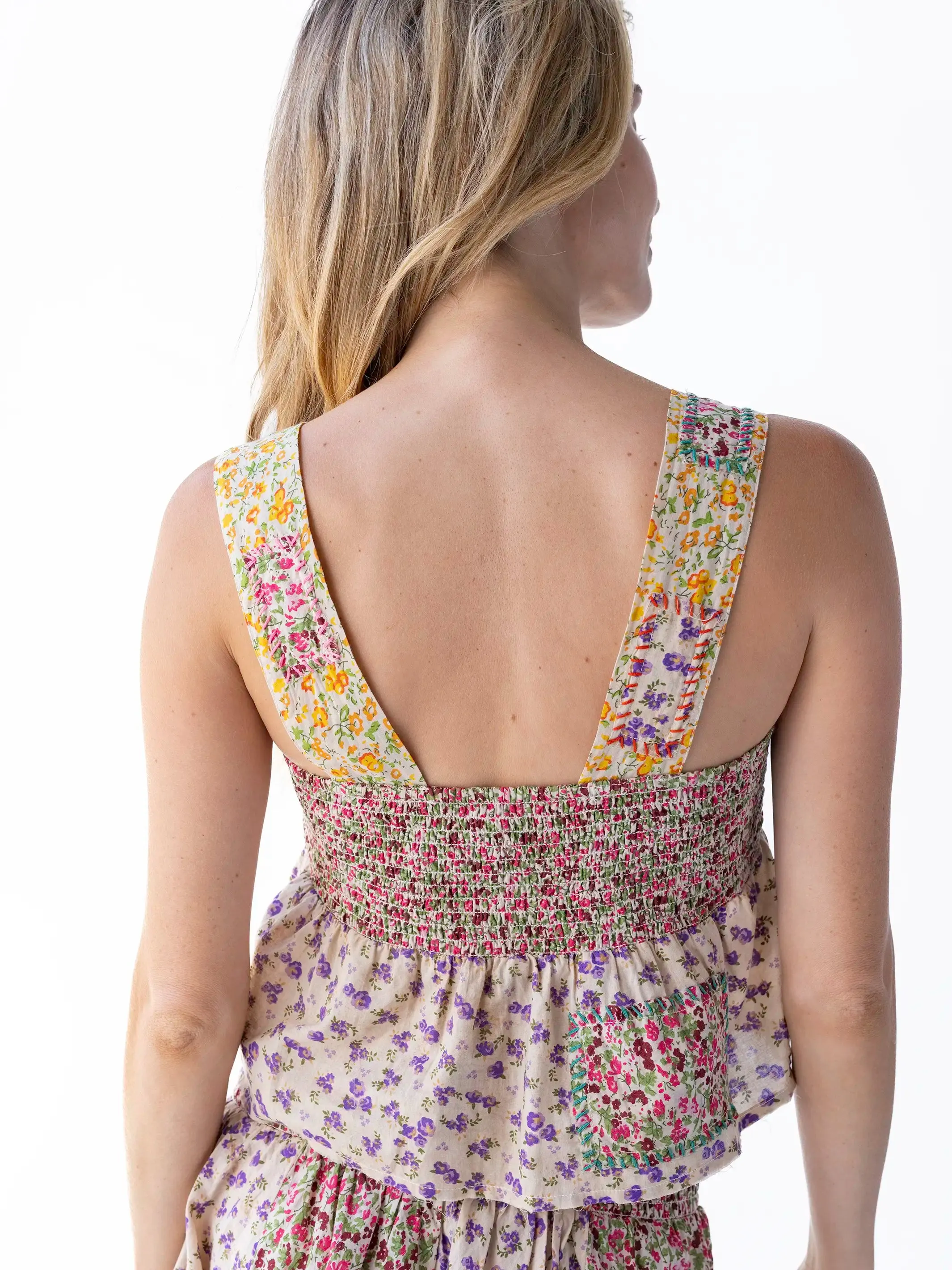 Tricia Embroidered Cotton Top - Meadow Patches sold by NATURAL LIFE product image thumbnail 4