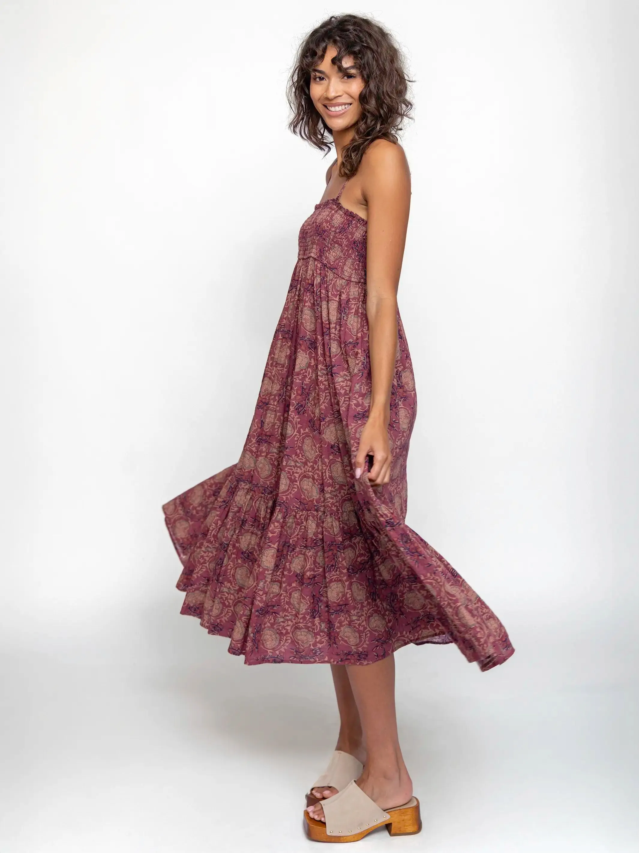 Flora Convertible Maxi Skirt - Mauve India Vines sold by NATURAL LIFE product image thumbnail 2