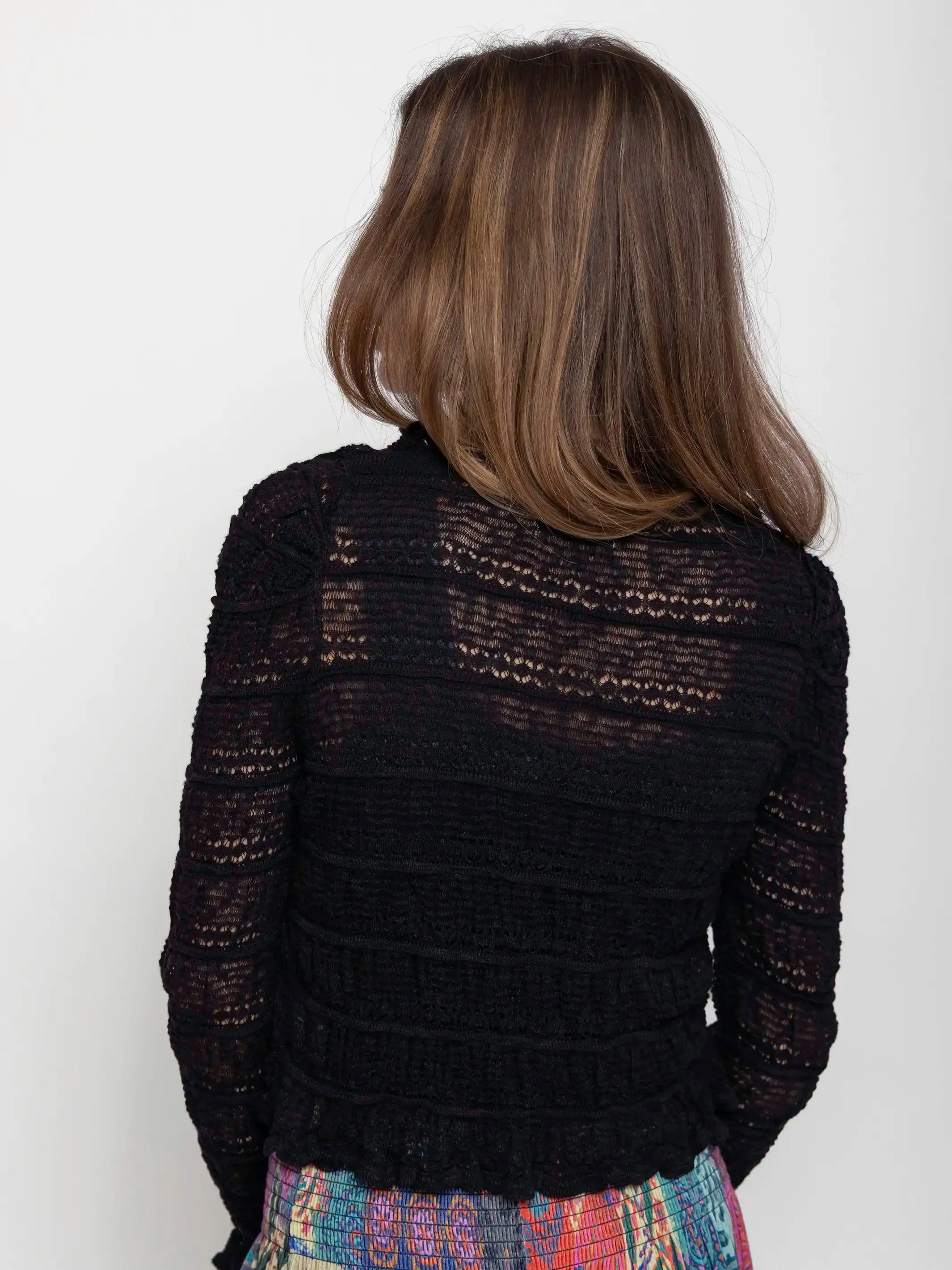 Juliet Ruffle Sweater Top - Black sold by NATURAL LIFE product image thumbnail 3