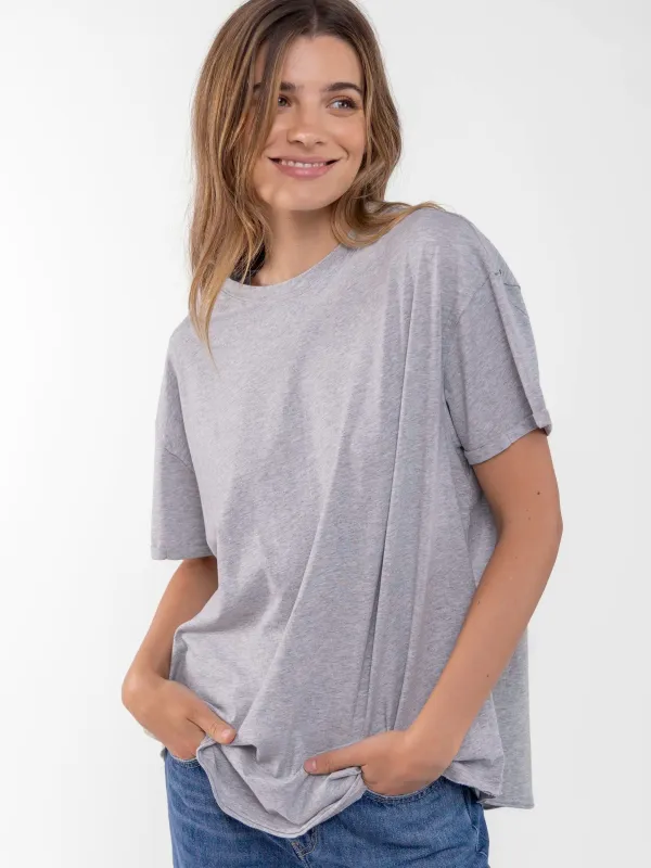 Take It In Cotton Tee - Heather Grey sold by NATURAL LIFE