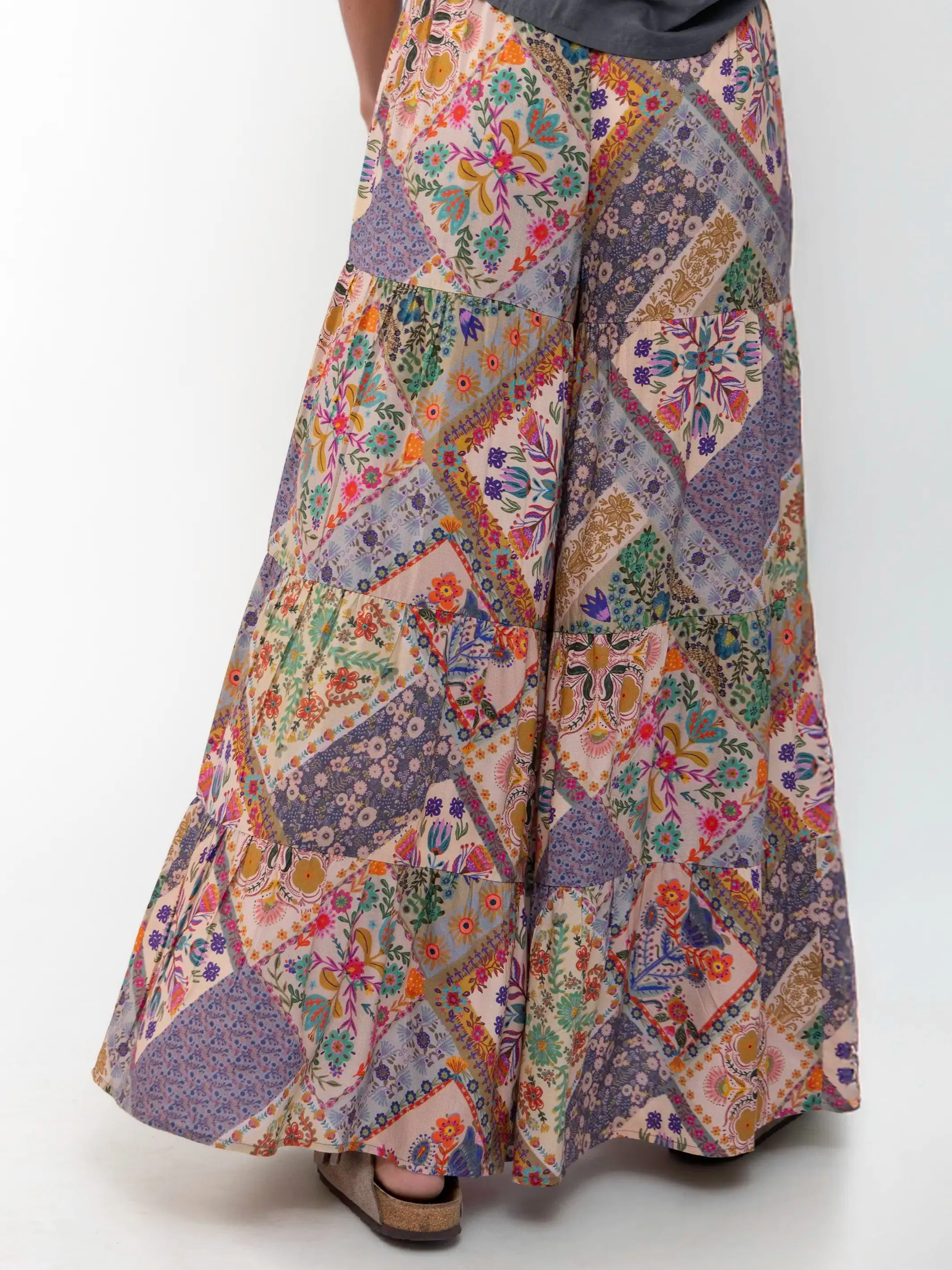 Patti Palazzo Pant - Mandala Folk Patchwork sold by NATURAL LIFE product image thumbnail 2