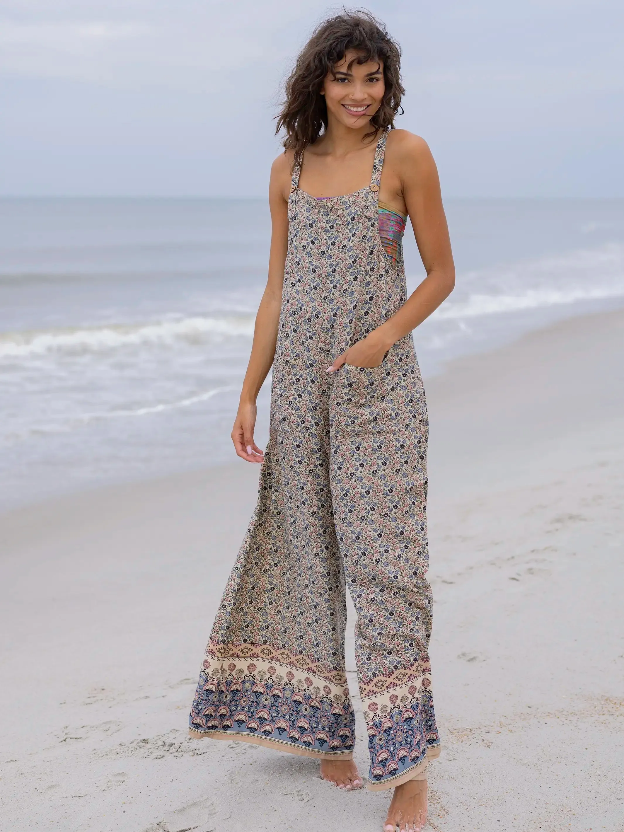 Ava Overall - Medallion Meadow sold by NATURAL LIFE